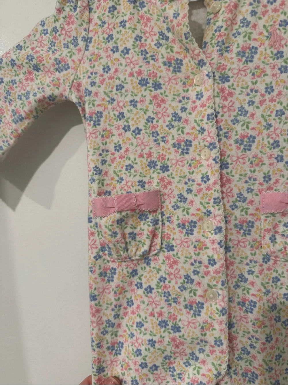 Ralph Lauren Baby Girl Floral-Print Cotton Coverall